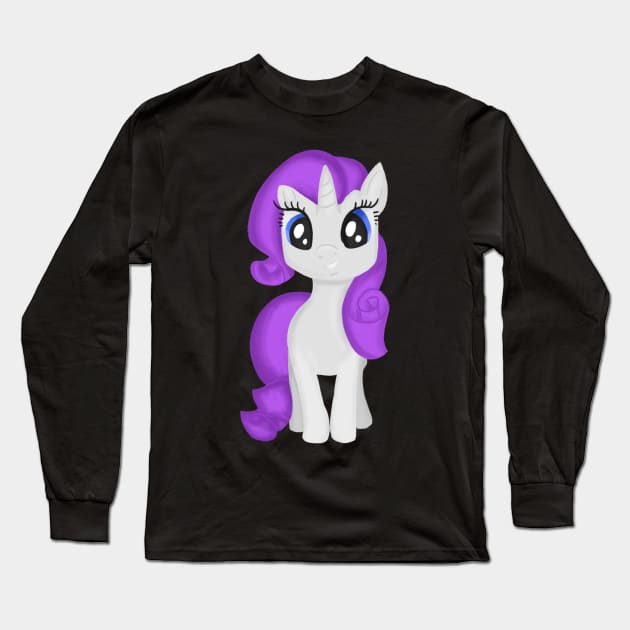 Rarity Long Sleeve T-Shirt by zacksmithart